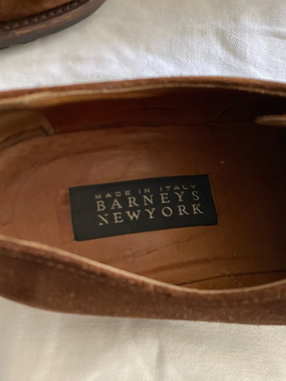 Vintage Barneys Traditional Maroom Suede Shoe Italian